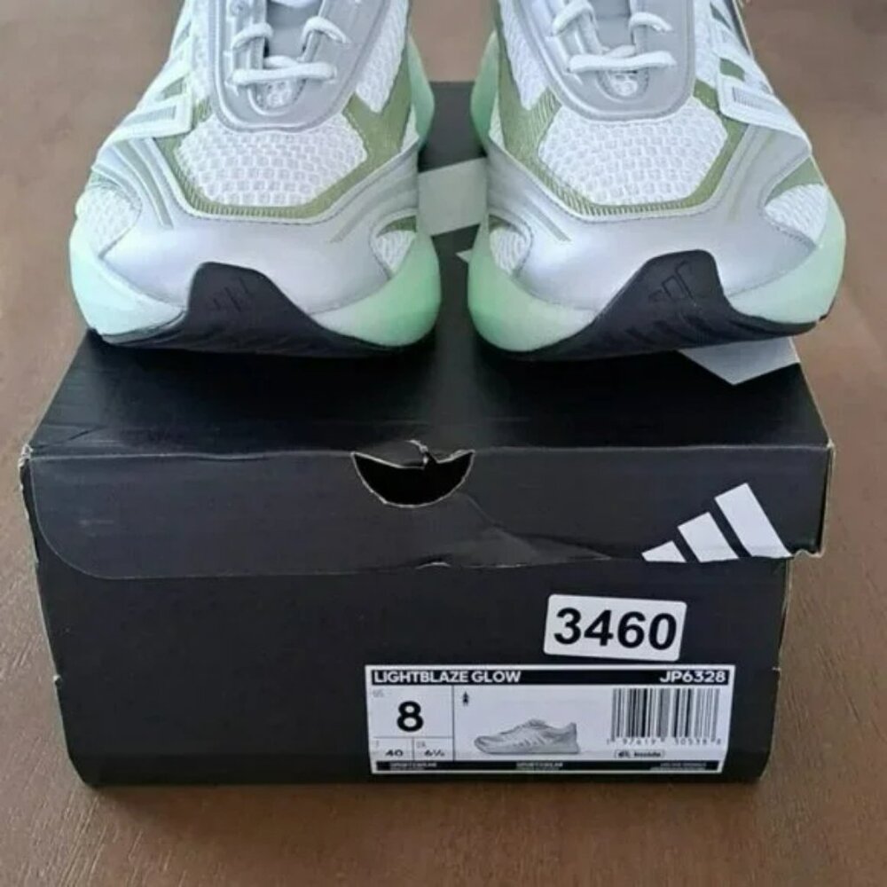 Adidas Lightblaze Glow Sneakers - Color: White/Silver/Lime - Size: Women 8 - Picture 2 of 10